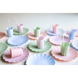 12 Pajitas de Plástico - Azul Claro - 23 cm. n°4