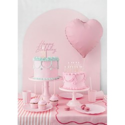 12 Pajitas de Plástico - Rosa - 23 cm. n°5