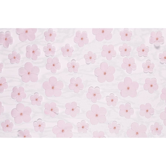 Camino de mesa de flores - Rosa claro - 5 m