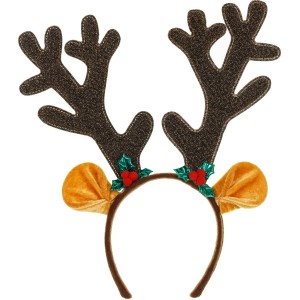Diadema navidea de reno con orejas