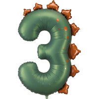 Globo gigante de aluminio Dinosaurio nmero 3 - 92 cm