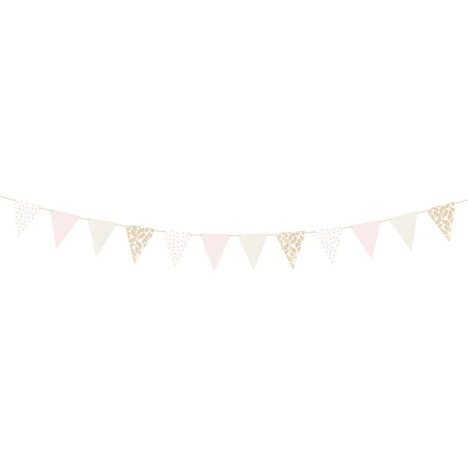 Guirnalda de banderines florales rosas DIY - 2, 10 m 