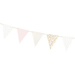 Guirnalda de banderines florales rosas DIY - 2, 10 m. n1