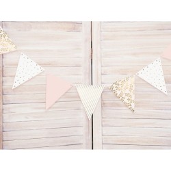 Guirnalda de banderines florales rosas DIY - 2, 10 m. n3