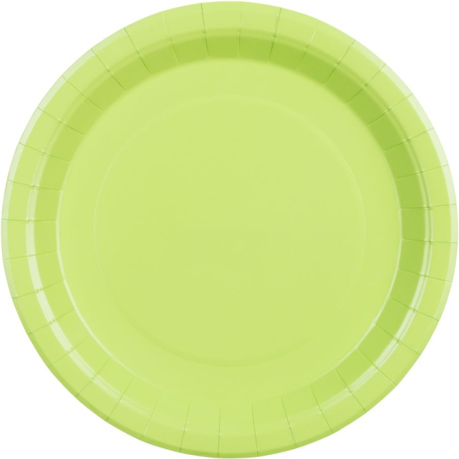 6 Platos Verde Pastel �23 cm - Cart�n 