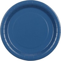 6 Platos Azul Marino �23 cm - Cart�n
