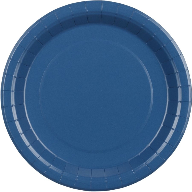 6 Platos Azul Marino �23 cm - Cart�n 