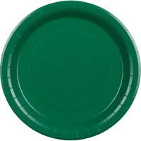 6 Platos Verde Oscuro �23 cm - Cart�n