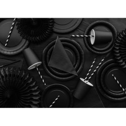 6 Platos Negros �23 cm - Cart�n. n�1