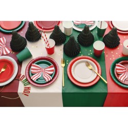 6 Platos Rojos �23 cm - Cart�n. n�3