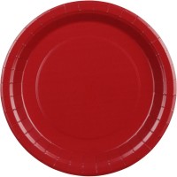 6 Platos Rojo Burdeos �23 cm - Cart�n