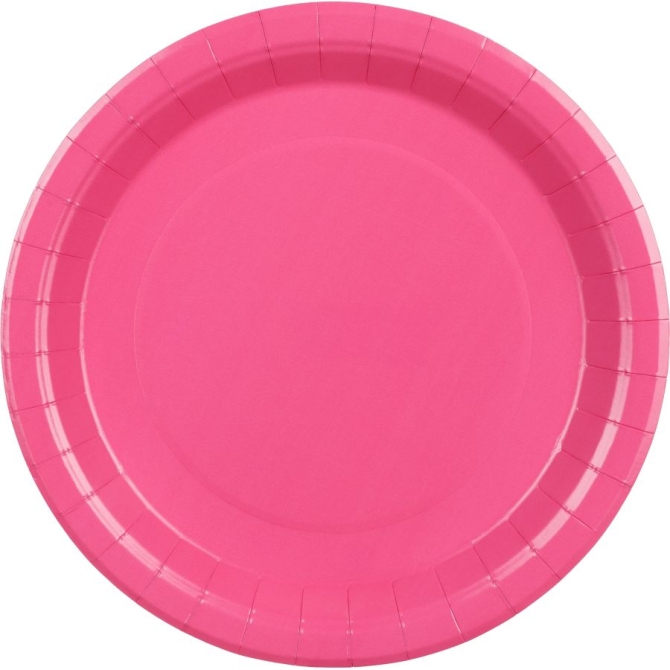 6 Platos Rosa Ø23 cm - Cartón