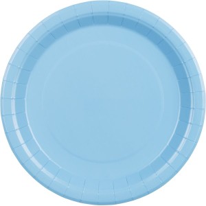 6 Platos Azul Pastel �23 cm - Cart�n