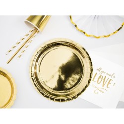 6 Platos de Oro �23 cm - Cart�n. n�1