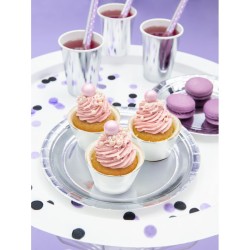 6 Platos de Plata �23 cm - Cart�n. n�3