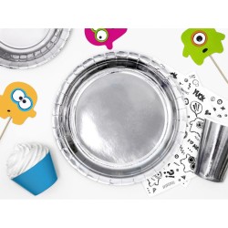 6 Platos de Plata �23 cm - Cart�n. n�7