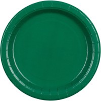 6 Platos Verde Oscuro �18 cm - Cart�n