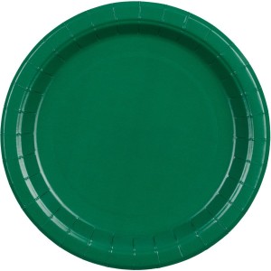 6 Platos Verde Oscuro �18 cm - Cart�n