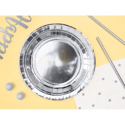 6 Platos de Plata �18 cm - Cart�n. n�1