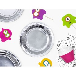 6 Platos de Plata �18 cm - Cart�n. n�4