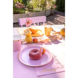 6 Platos Mixtos con Bordes Dorados �23 cm - Cart�n. n�4