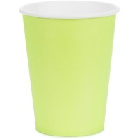 6 Vasos Verde Pastel 25 cl - Cart�n