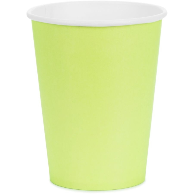 6 Vasos Verde Pastel 25 cl - Cart�n 
