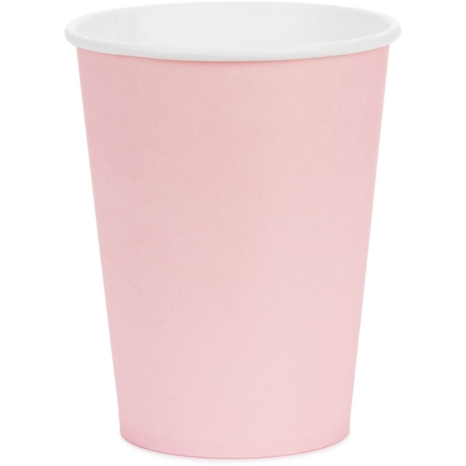 6 Vasos Rosa Pastel 25 cl - Cart�n 