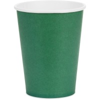 6 vasos verde oscuro de 25 cl - Cart�n