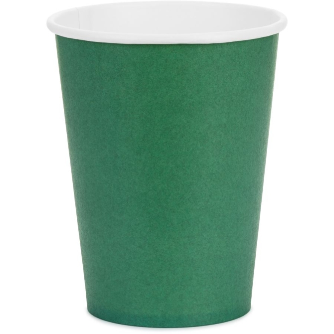 6 vasos verde oscuro de 25 cl - Cart�n 