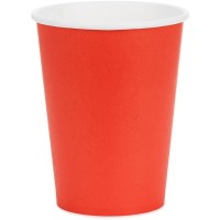 6 Vasos Rojos 25 cl - Cart�n