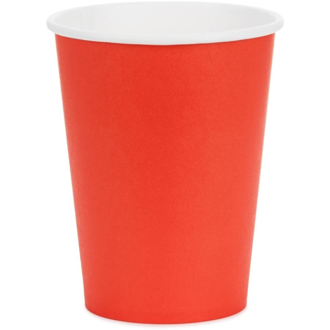 6 Vasos Rojos 25 cl - Cart�n 