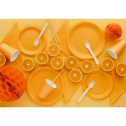 6 Vasos Naranja 25 cl - Cart�n. n�1