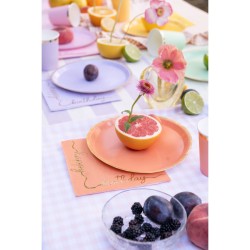 6 Copas Mixtas con Bordes Dorados,  22 cl - Cart�n. n�3