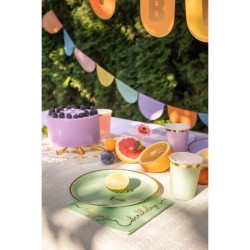 6 Copas Mixtas con Bordes Dorados,  22 cl - Cart�n. n�6