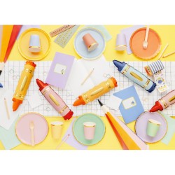 6 Copas Mixtas con Bordes Dorados,  22 cl - Cart�n. n�10