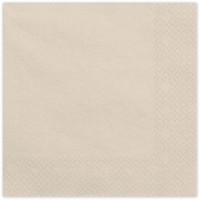 20 Servilletas Beige 33 cm - Papel
