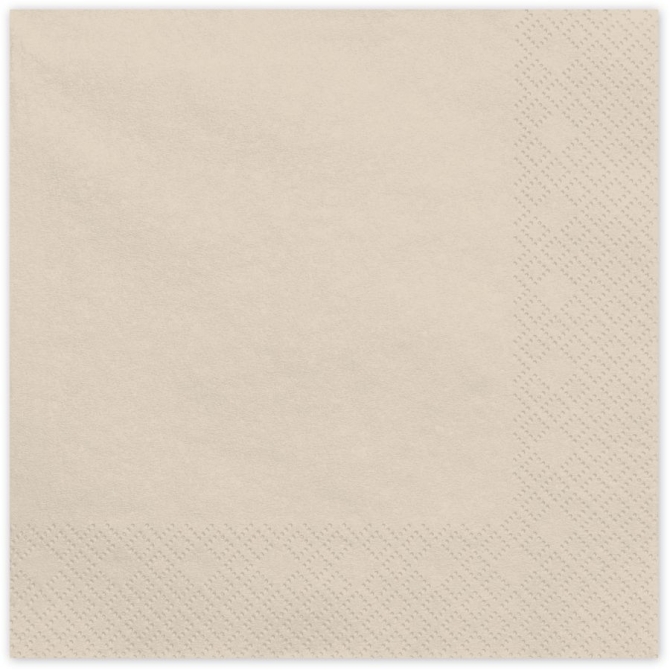 20 Servilletas Beige 33 cm - Papel 