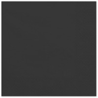 20 Servilletas Negras 33 cm - Papel