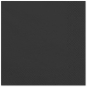 20 Servilletas Negras 33 cm - Papel
