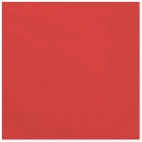 20 Servilletas Rojo Burdeos 33 cm - Papel