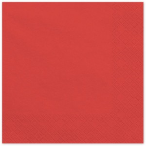 20 Servilletas Rojo Burdeos 33 cm - Papel