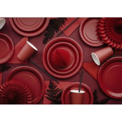 20 Servilletas Rojo Burdeos 33 cm - Papel. n�2