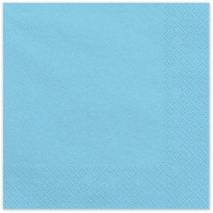 20 Servilletas Azul Pastel 33 cm - Papel