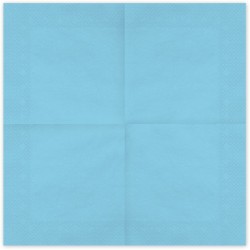 20 Servilletas Azul Pastel 33 cm - Papel. n�1