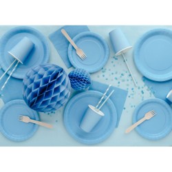 20 Servilletas Azul Pastel 33 cm - Papel. n�2