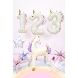 Globo gigante de aluminio con n�mero 2 de unicornio (93 cm). n�2