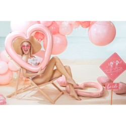 Globo de aluminio con forma de coraz�n rosa de 45 cm. n�2