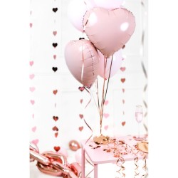 Globo de aluminio con forma de coraz�n rosa de 45 cm. n�5