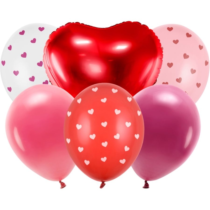 Ramo de 6 Globos � Coraz�n 